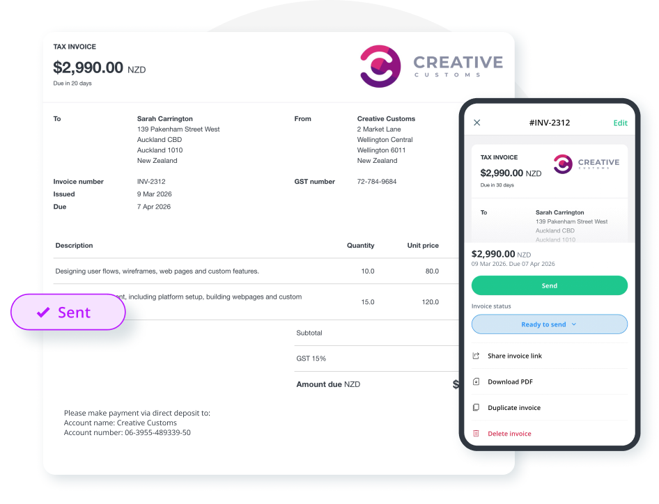 Invoicing software for sole traders
